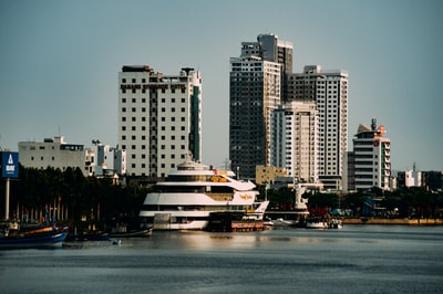 白色和棕色的船在水附近的城市建筑白天
